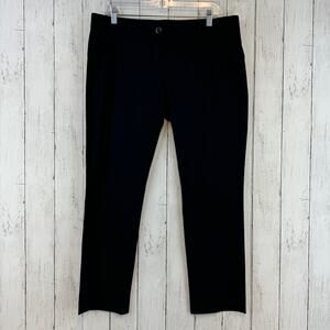 Pinko Black Skinny Ankle Crop Business Flat Front Trouser Pants Womens Size 10